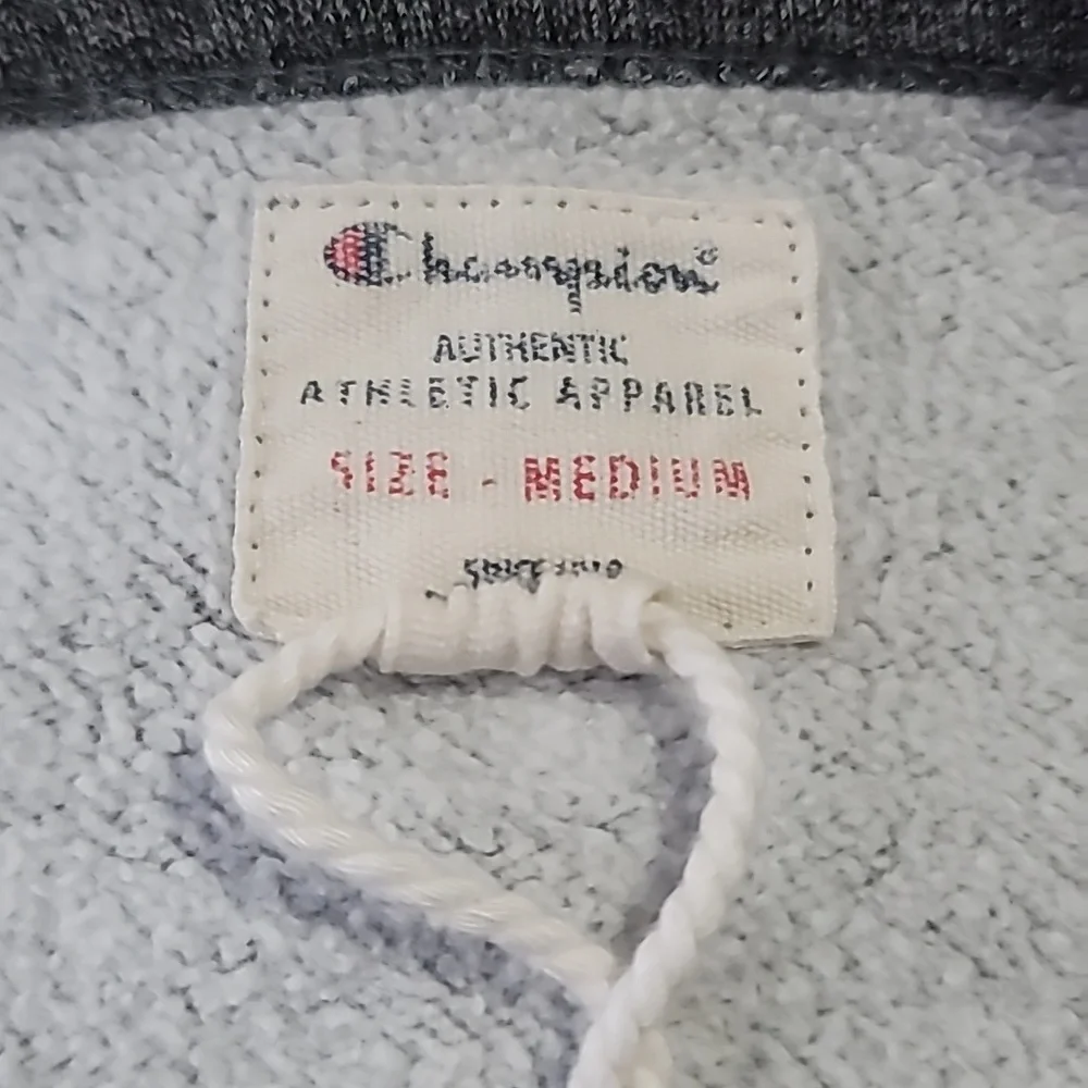 CHAMPION MEDIUM GREY COMFY COZY ATHLETIC APPAREL CREWNECK PULLOVER SWEATSHIRT - Picture 7 of 16